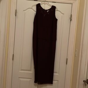 R&M Richards Purple/Plum Embellished Dress size 10P